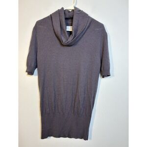 allude Cowl Neck cashmere sweater 1/2 Sleeve Sz M Purple Designer Quite Luxury